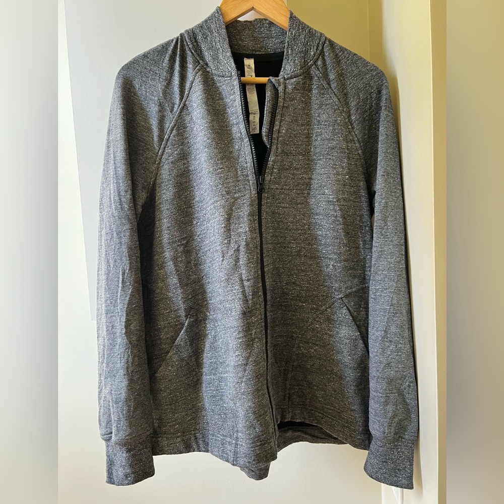 LULULEMON Pleat to Street Bomber Jacket Zip Sweatshirt Oversized Activewear 8